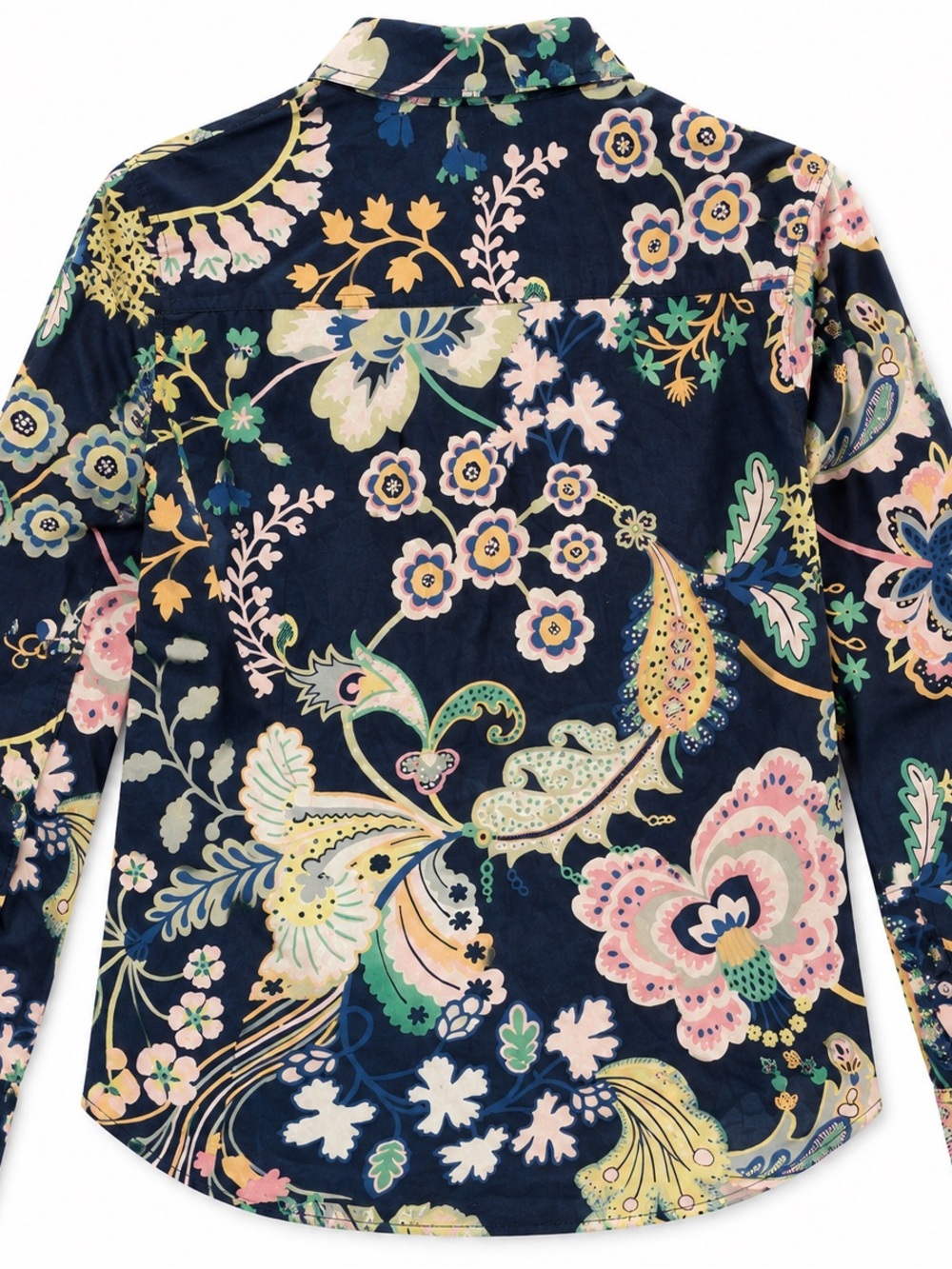 J.Crew Button Down Shirt Womens 14 Navy Liberty London Floral Excellent Cotton - Picture 2 of 7